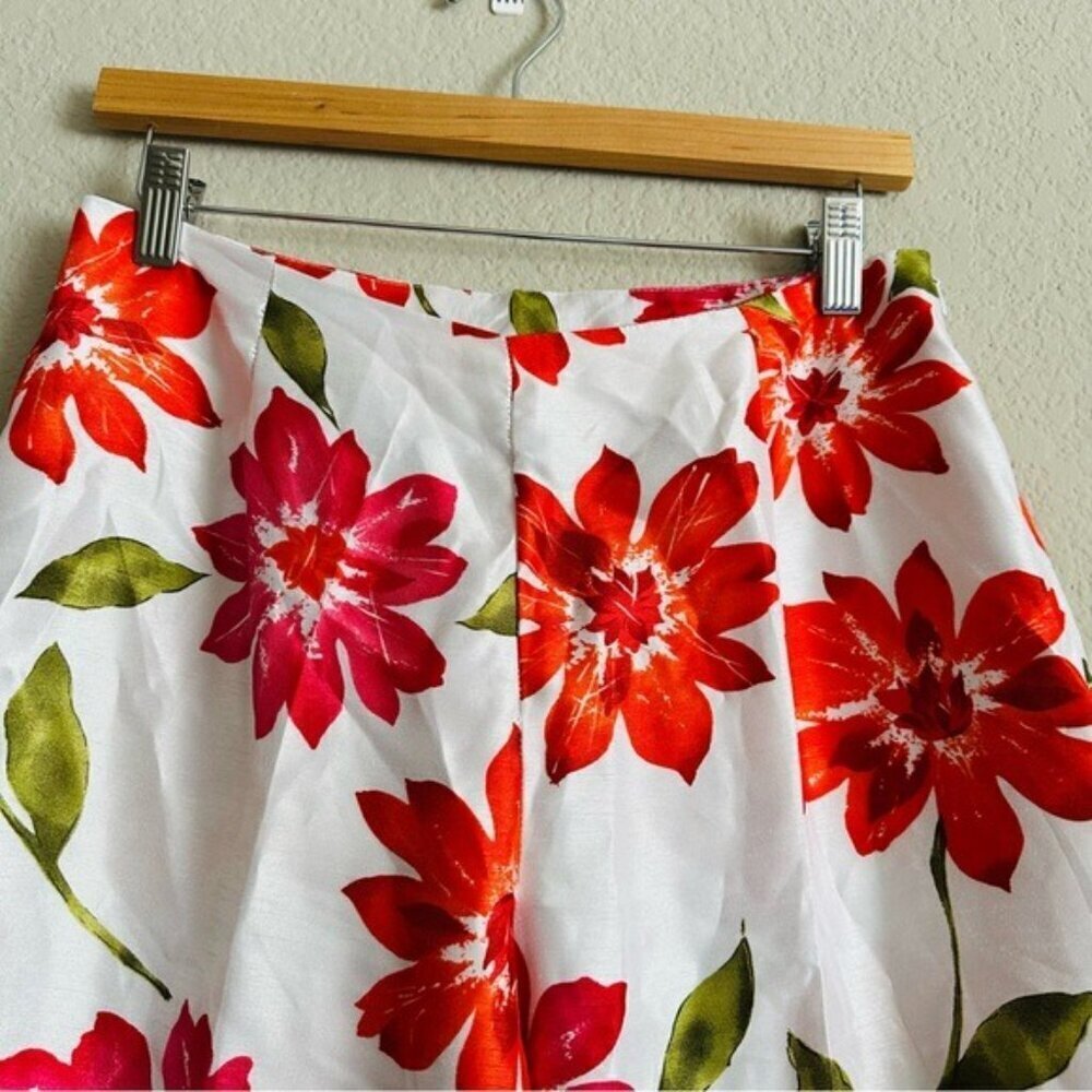 Y2K 90s Barbiecore Floral Retro Coquette Pants Size 8 - Picture 6 of 10